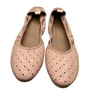 AEROSOLES Dusty Rose Perforated Leather Ballet Flats